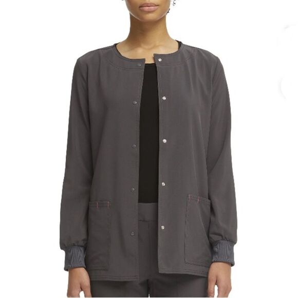 Ethical Fabric Stretch Snap Front Active Warm Up Scrub Jacket Size 3XL - Picture 3 of 6